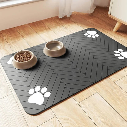 Pet Feeding Mat-Absorbent Pet Placemat for Food and Water Bowl with Waterproof Rubber Backing Quick Dry Water Mat for Dog Cat PetVerse