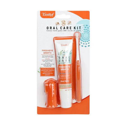 Cat Toothbrush and Toothpaste Set for Teeth Cleaning Vanilla Toothpaste Finger Toothbrush Tongue Cleaning Pet Accessories PetVerse
