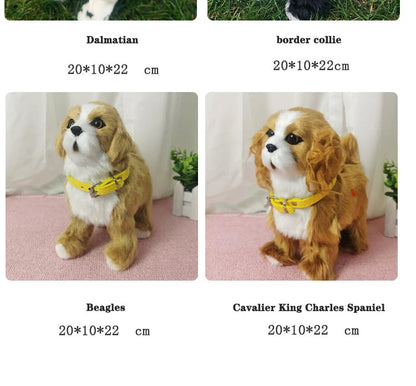 New Simulation Electric Pet Dog Voice Control Walking Nodding Music Touch Robot Animal Plush Pet Children's Toy Gift PetVerse