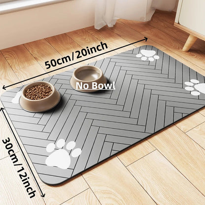 Pet Feeding Mat-Absorbent Pet Placemat for Food and Water Bowl with Waterproof Rubber Backing Quick Dry Water Mat for Dog Cat PetVerse