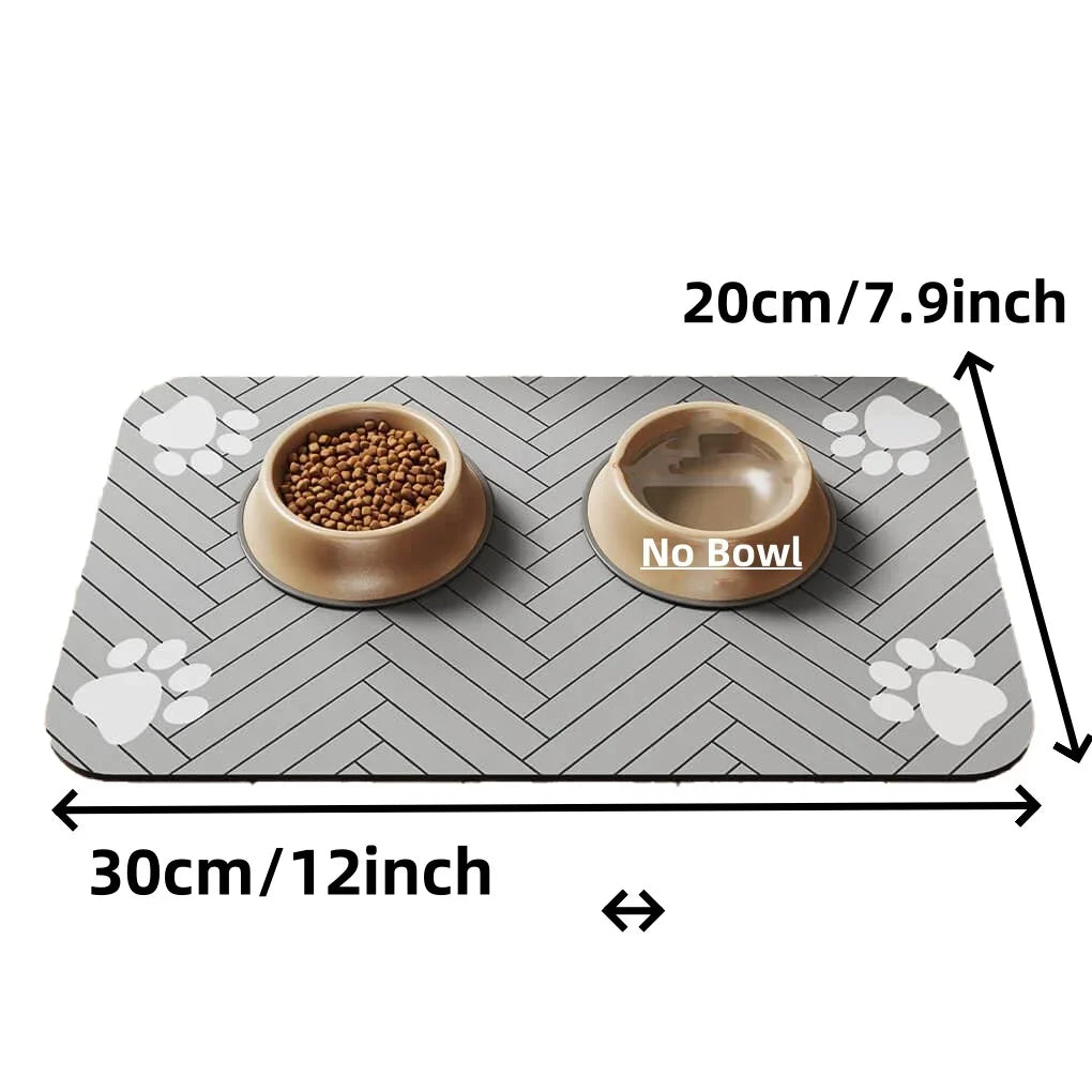 Pet Feeding Mat-Absorbent Pet Placemat for Food and Water Bowl with Waterproof Rubber Backing Quick Dry Water Mat for Dog Cat PetVerse