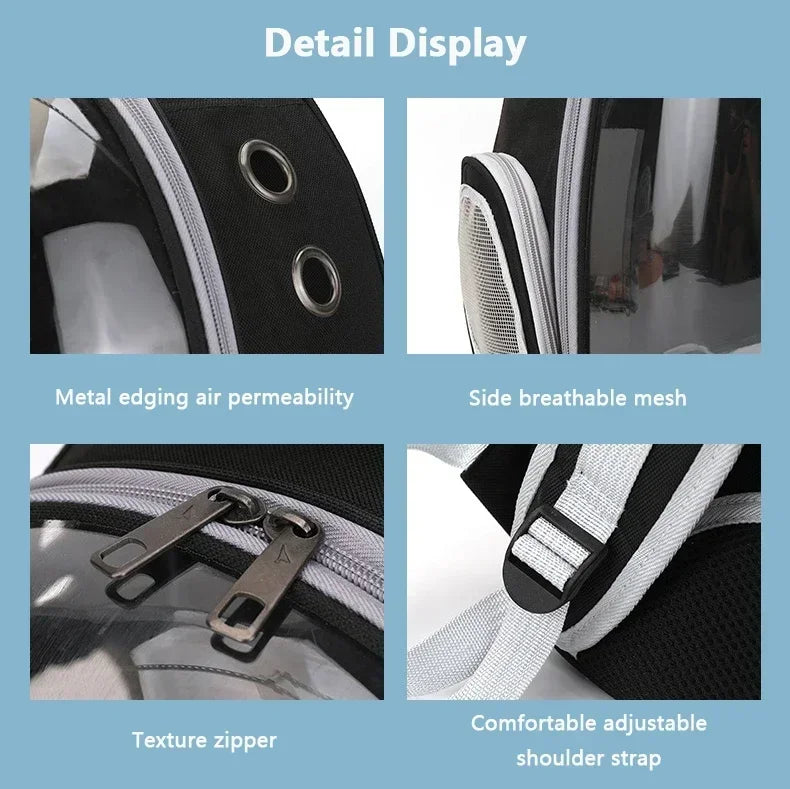 Pet Cat Carrying Bag Space Pet Backpacks Breathable Portable Transparent Backpack Puppy Dog Transport Carrier Space Capsule Bags PetVerse