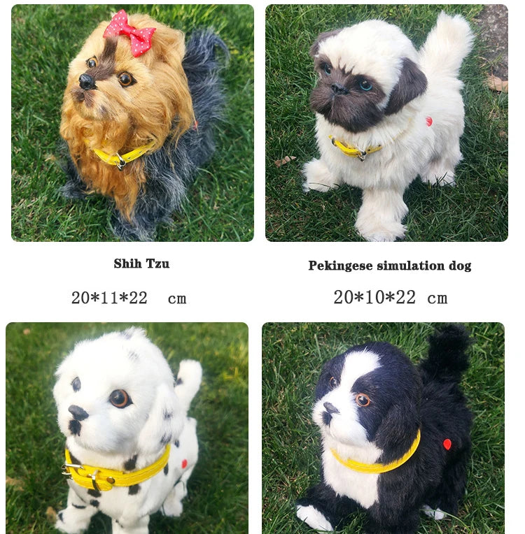 New Simulation Electric Pet Dog Voice Control Walking Nodding Music Touch Robot Animal Plush Pet Children's Toy Gift PetVerse