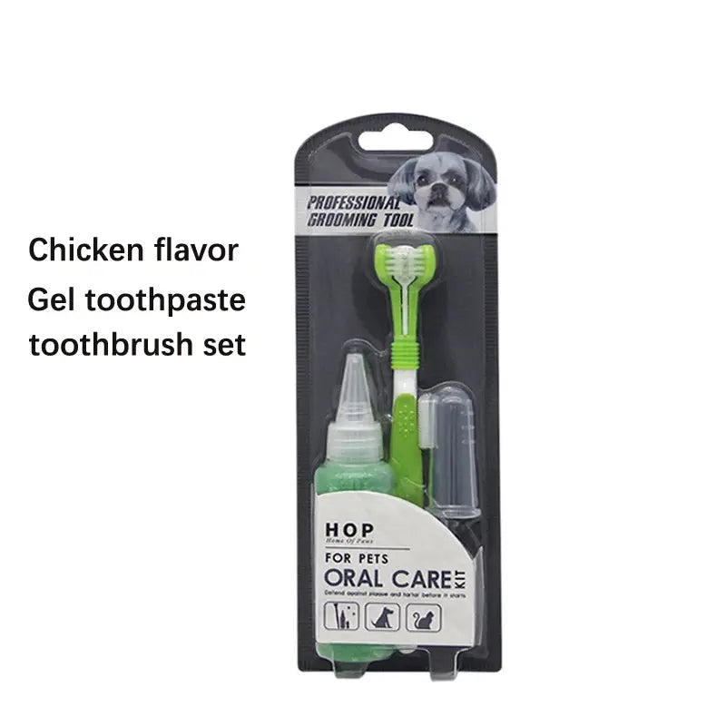 Cat Toothbrush and Toothpaste Set for Teeth Cleaning Vanilla Toothpaste Finger Toothbrush Tongue Cleaning Pet Accessories PetVerse