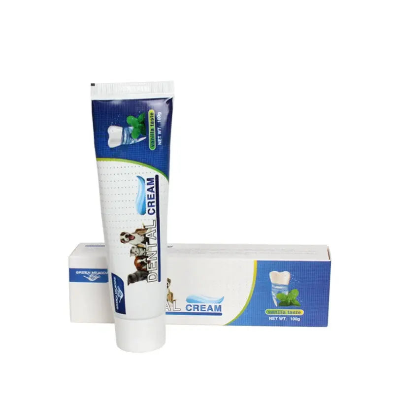 Cat Toothbrush and Toothpaste Set for Teeth Cleaning Vanilla Toothpaste Finger Toothbrush Tongue Cleaning Pet Accessories PetVerse