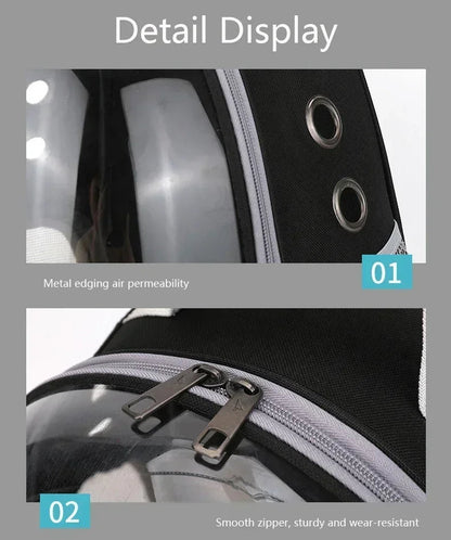 Pet Cat Carrying Bag Space Pet Backpacks Breathable Portable Transparent Backpack Puppy Dog Transport Carrier Space Capsule Bags PetVerse