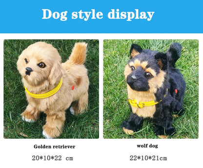 New Simulation Electric Pet Dog Voice Control Walking Nodding Music Touch Robot Animal Plush Pet Children's Toy Gift PetVerse