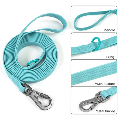 1.8M 3M 5M 10M  PVC Dog Leash large dog Medium Waterproof and easy to clean Wave texture running dog training Leash long strong PetVerse