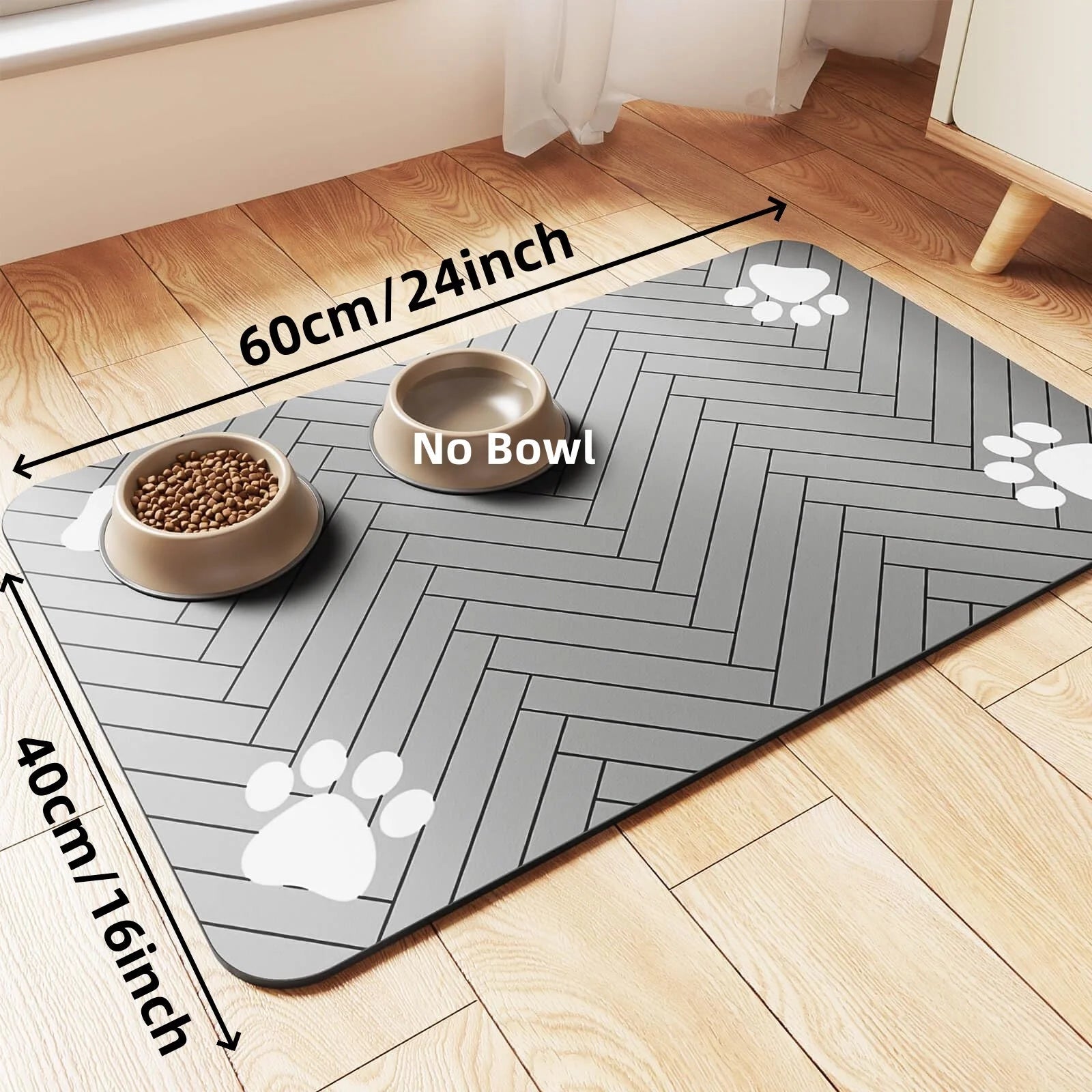 Pet Feeding Mat-Absorbent Pet Placemat for Food and Water Bowl with Waterproof Rubber Backing Quick Dry Water Mat for Dog Cat PetVerse