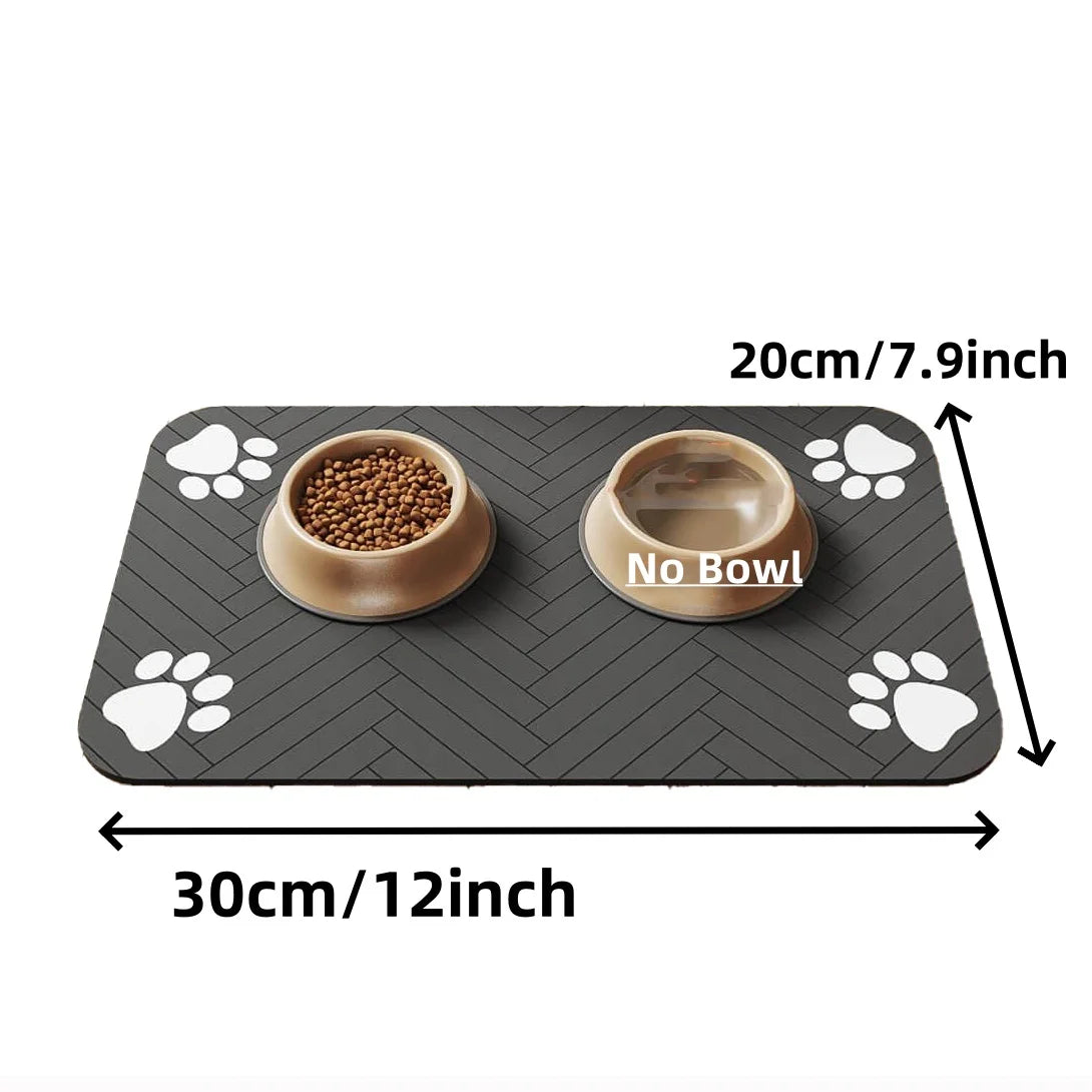 Pet Feeding Mat-Absorbent Pet Placemat for Food and Water Bowl with Waterproof Rubber Backing Quick Dry Water Mat for Dog Cat PetVerse