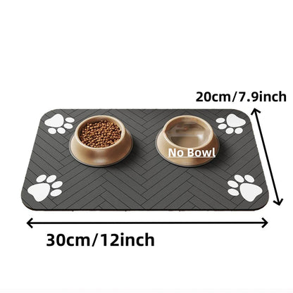Pet Feeding Mat-Absorbent Pet Placemat for Food and Water Bowl with Waterproof Rubber Backing Quick Dry Water Mat for Dog Cat PetVerse