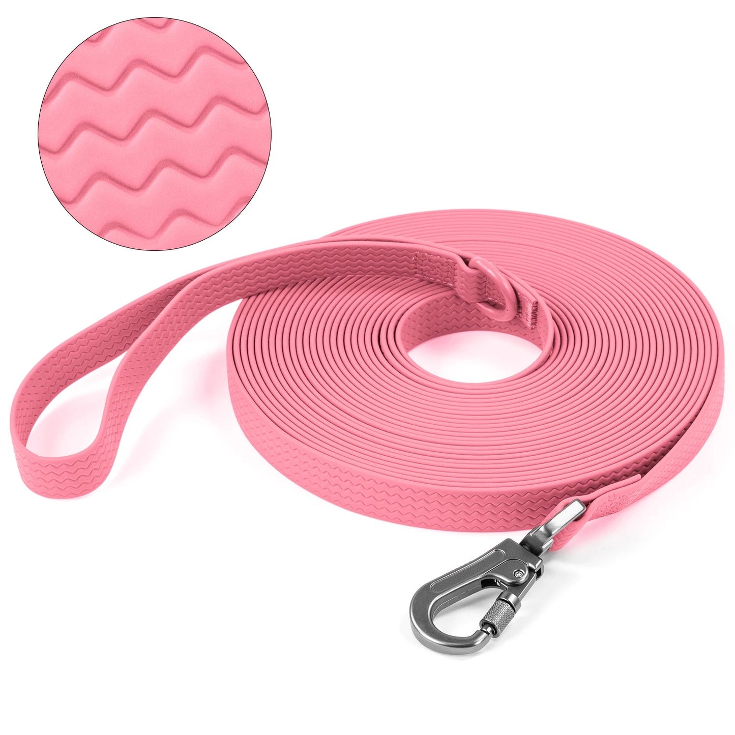 1.8M 3M 5M 10M  PVC Dog Leash large dog Medium Waterproof and easy to clean Wave texture running dog training Leash long strong PetVerse