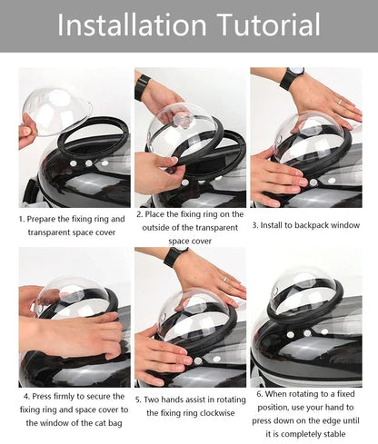 Pet Cat Carrying Bag Space Pet Backpacks Breathable Portable Transparent Backpack Puppy Dog Transport Carrier Space Capsule Bags PetVerse