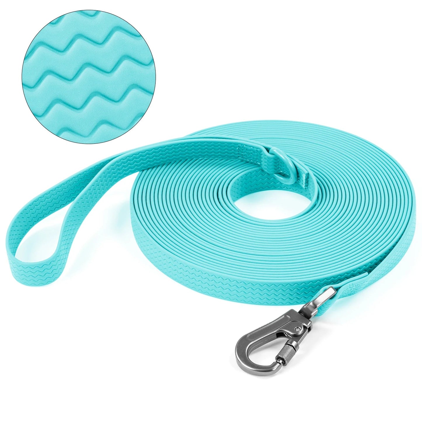 1.8M 3M 5M 10M  PVC Dog Leash large dog Medium Waterproof and easy to clean Wave texture running dog training Leash long strong PetVerse