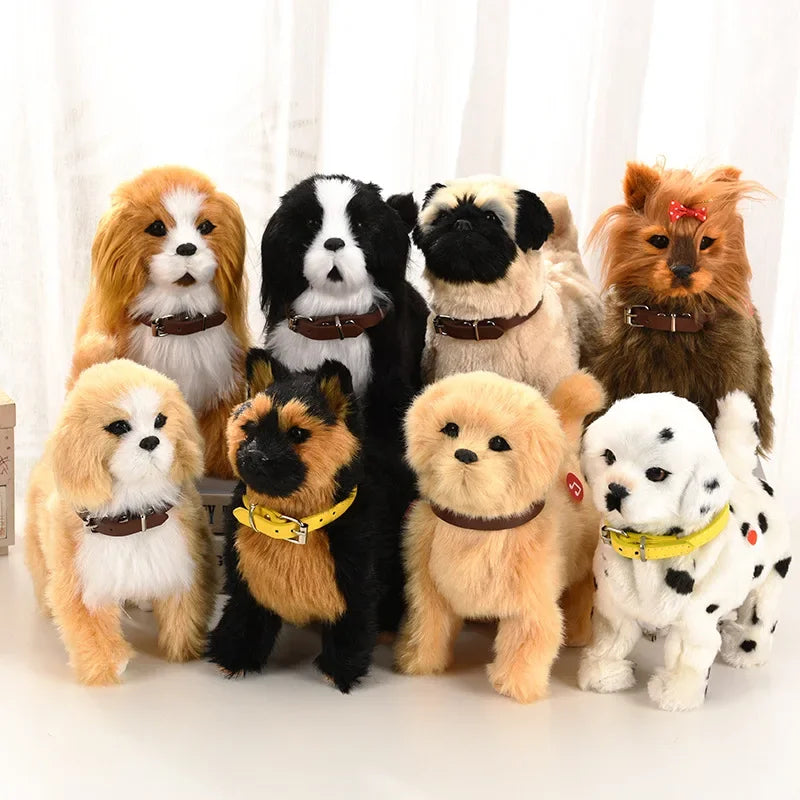 New Simulation Electric Pet Dog Voice Control Walking Nodding Music Touch Robot Animal Plush Pet Children's Toy Gift PetVerse