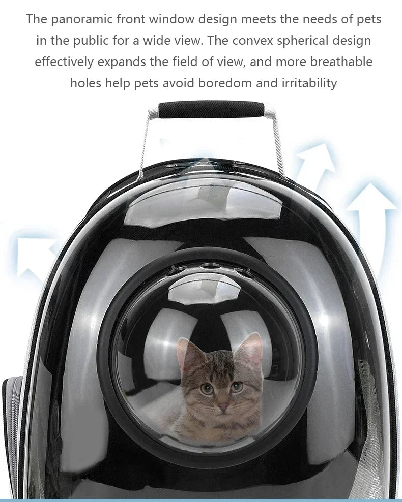 Pet Cat Carrying Bag Space Pet Backpacks Breathable Portable Transparent Backpack Puppy Dog Transport Carrier Space Capsule Bags PetVerse