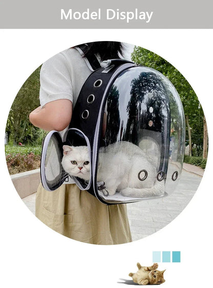 Pet Cat Carrying Bag Space Pet Backpacks Breathable Portable Transparent Backpack Puppy Dog Transport Carrier Space Capsule Bags PetVerse